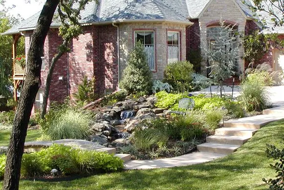 Landscaping and stream
