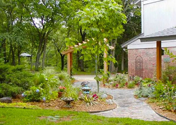 Slate Path with Arbor After